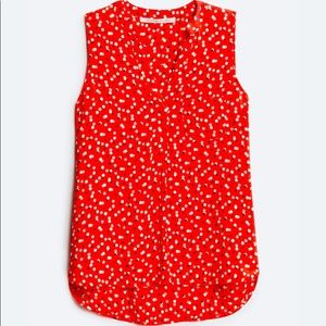Stitch Fix Collective Concepts xs Womens Izzati split neck blouse red polka dot